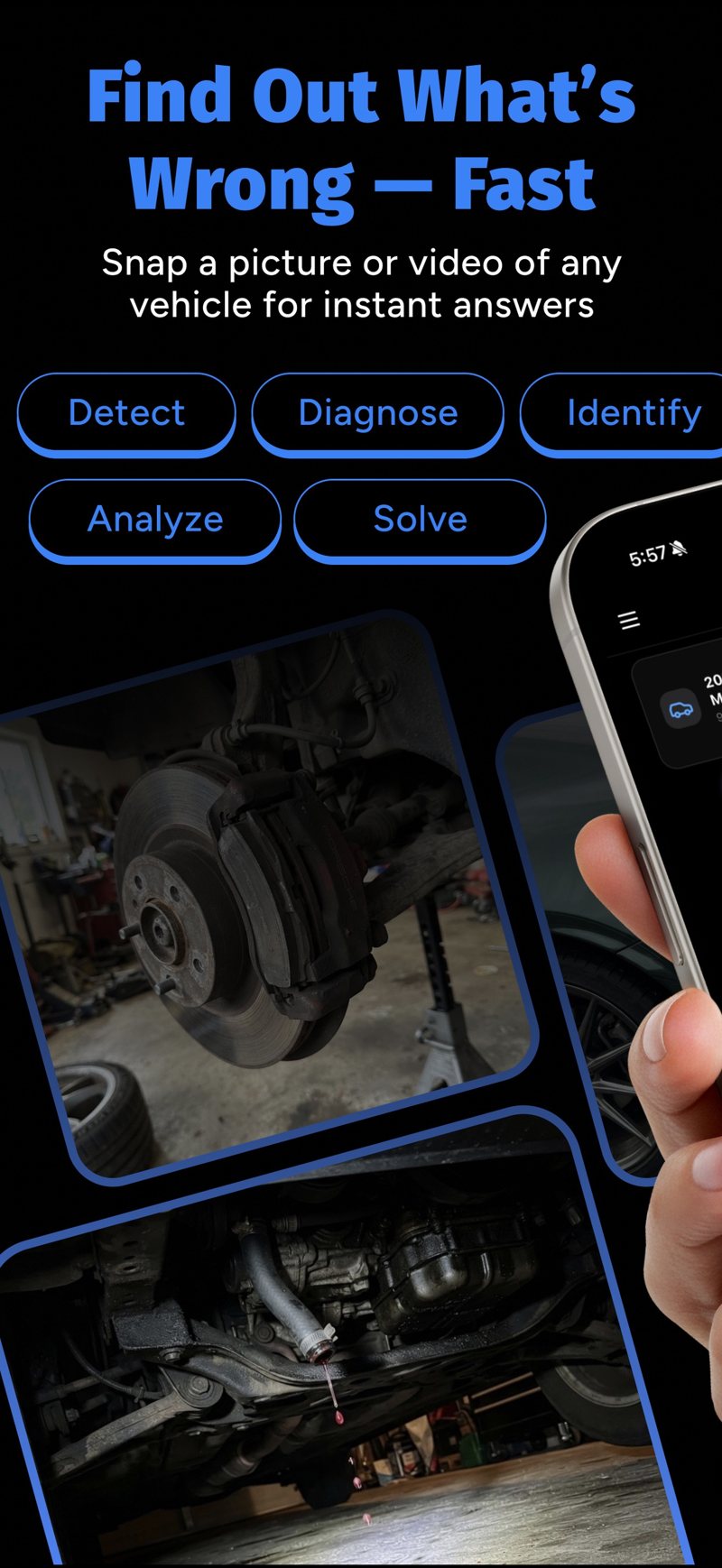 CarScan AI app screenshot: find out what is wrong with your vehicle, fast